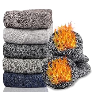 Hocerlu Calcetines Termicos Mujer, 5 Pares Calcetines Mujer Invierno de Forro Lana Estar por Casa, Regalos Para Mujer Navidad san Valentin