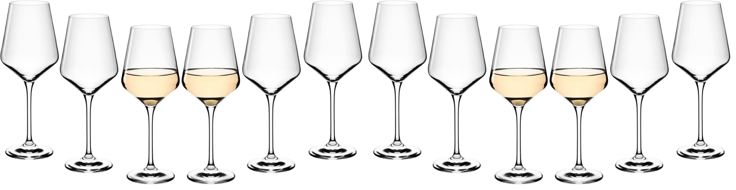 Gerlach 1760 Juego De 6 Copas De Vino Blanco, 450 Ml, Cristal, Aptas Para Lavavajillas, Modernas (Paquete de 2)