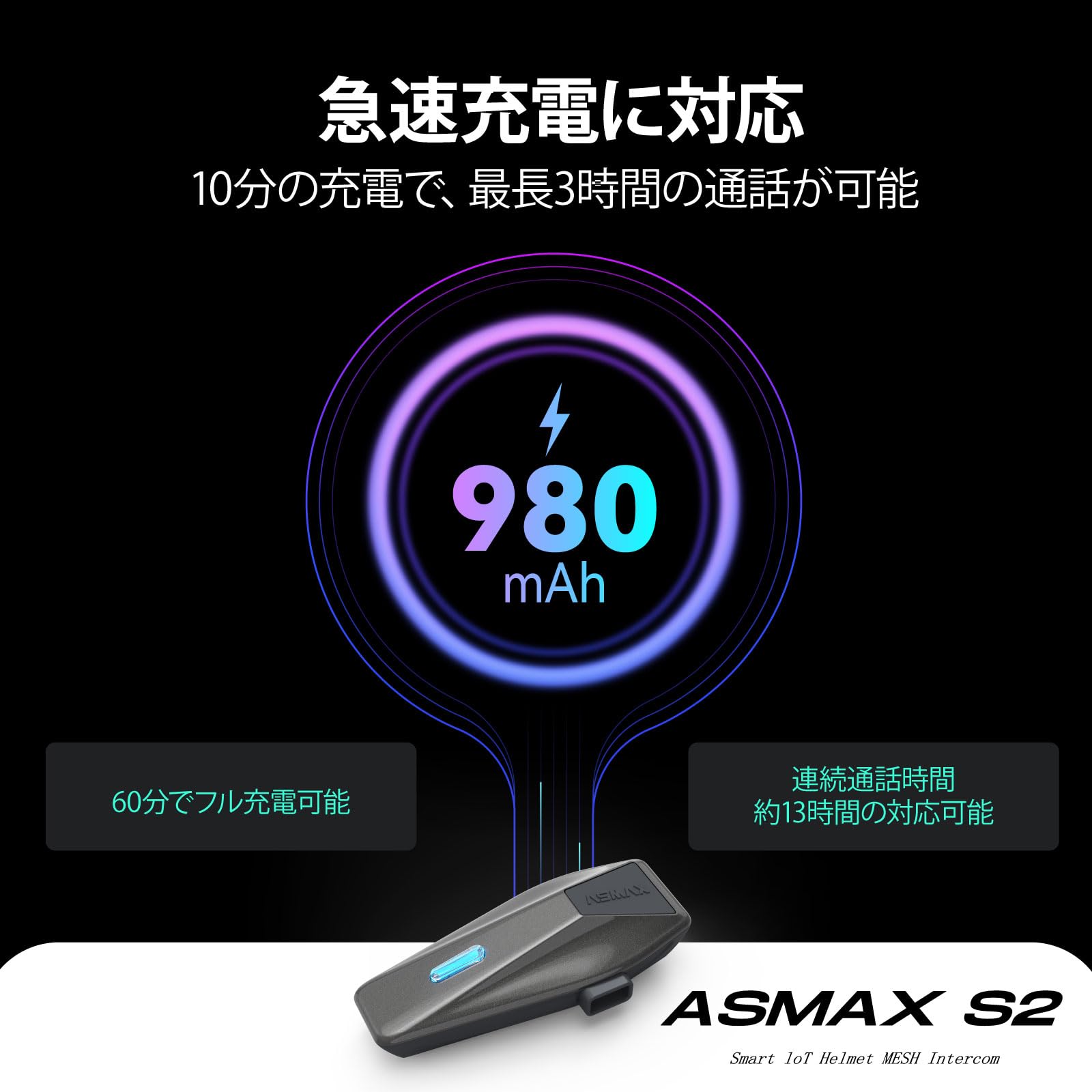 ASMAX S2 バイク用 インカム 8人同時通話 他社製インカムと通話可能 Amazon.co.jp: ASMAX S2 バイク用 インカム 8人同時通話 連続通話13