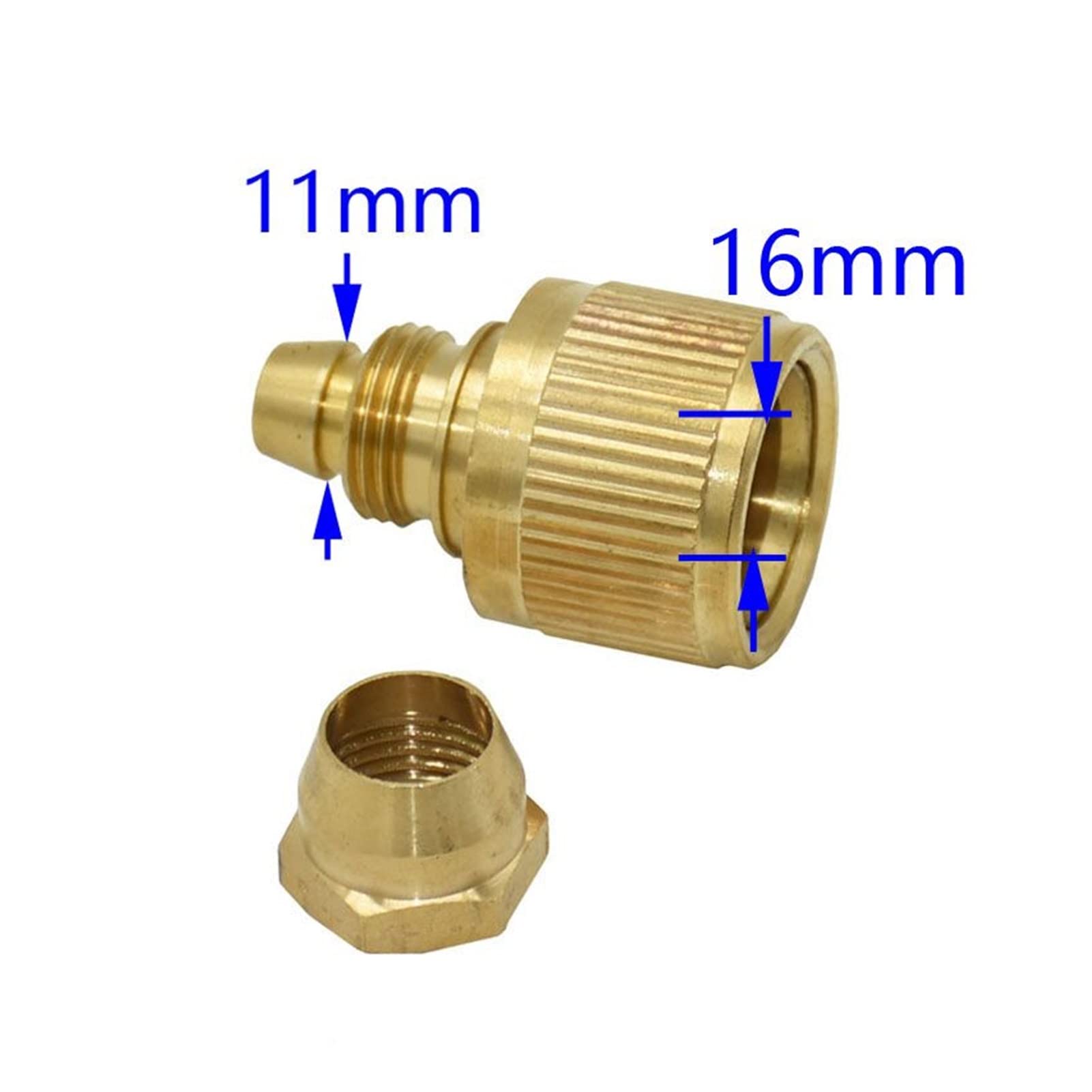 Adaptador de Conector de Manguera, Manguera de Latón de 3/8 ", Acoplamiento Rápido, Montaje Dea Deua, Manguera de Lavado de Coche Y Jardín, Accesorio para Grifo de Jardín, 1 Pieza