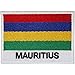 Écusson brodé drapeau de l'Maurice à coudre ou à repasser sur vêtements, jeans, chapeau, t-shirt, sac