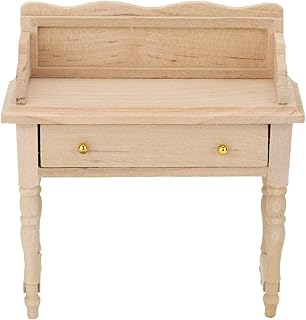 Tnfeeon Doll House Accessories 1:12 Doll House Furniture, Dollhouse Desk, Dollhouse Children for Dolls Kids