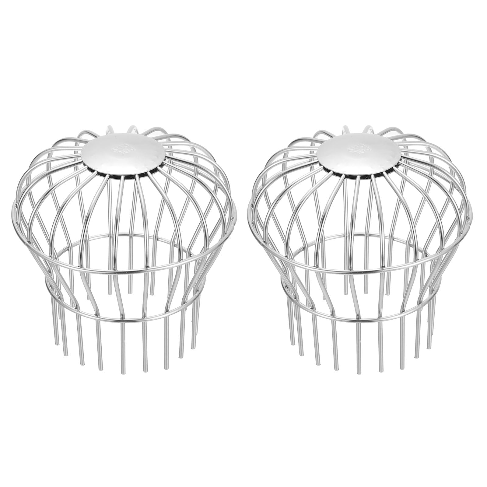 PATIKIL Gutter Guard 4 Inch, 2Pack 304 Stainless Steel Down Pipe Filter