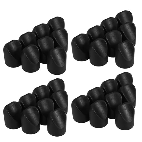 PRETYZOOM 48 Pièces Embouts de Jambe de Rechange Noirs en
