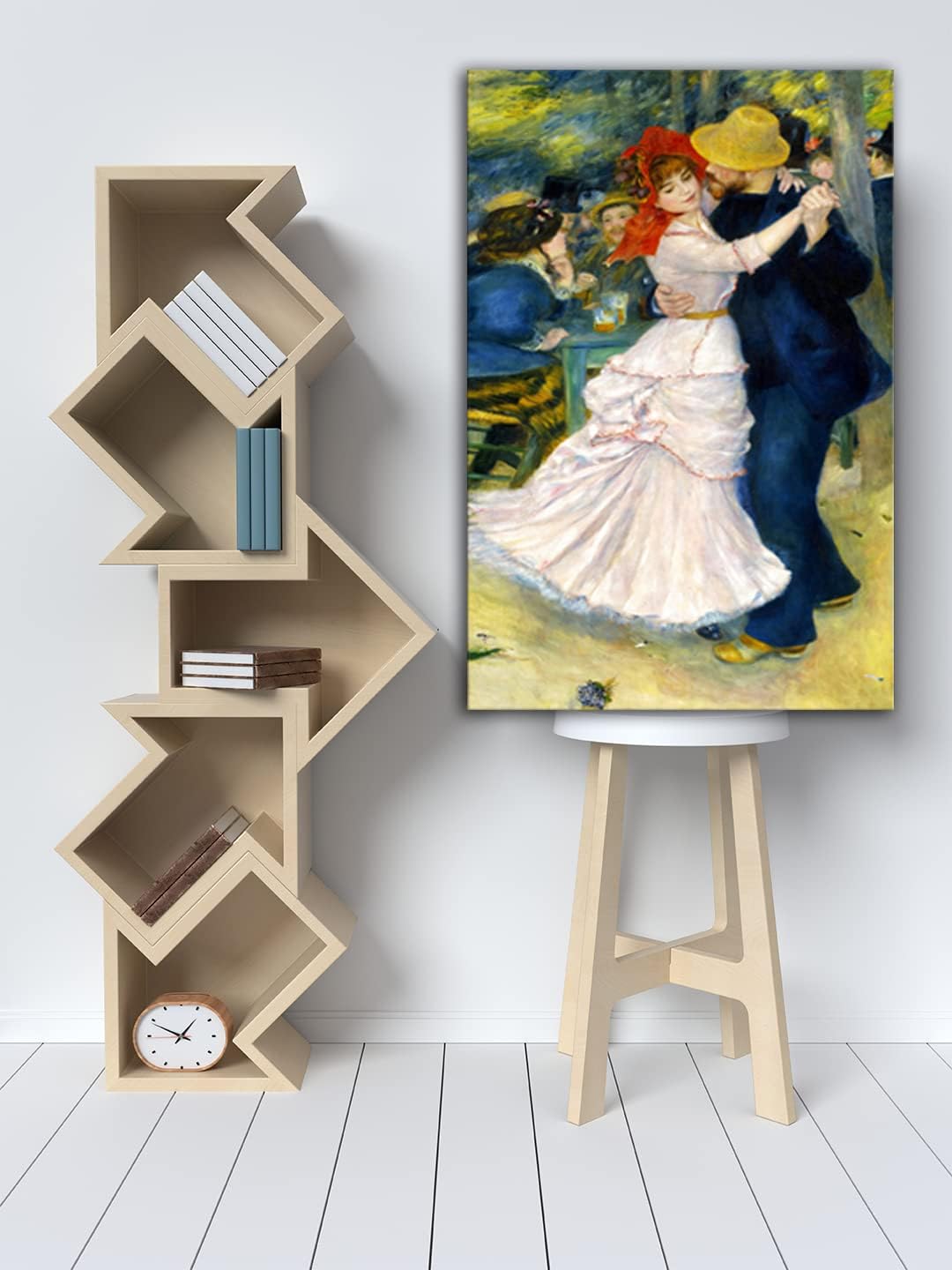 Pierre Auguste Renoir Art Painting Dance at Bougival Poster Wall Art Picture Print Canvas Poster Room Aesthetic Modern Home Living Room Bedroom Decor Poster (16x24inch(40x60cm),No Framed)