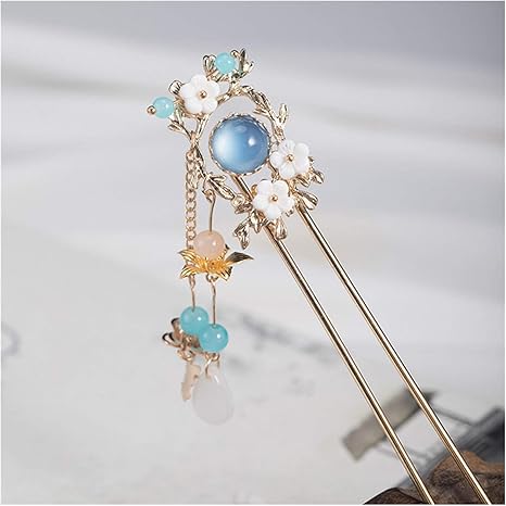 Amazon Co Jp 簪 女性の民族の髪のピン髪飾りファッション髪の宝石のアクセサリーのためにヴィンテージ手作りタッセル中国のメタル髪スティック Metal Color 3 ジュエリー