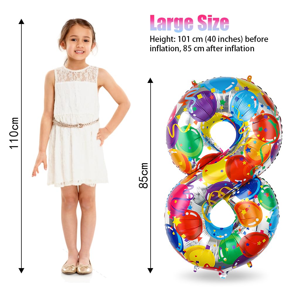 Foil Globo Número 5 Azul 40" (101cm), Inflable Helio o aire, Gigante Numeros 0-9, 10-19, 20-29, 30-100, Grande Globos Decoración para La Boda Aniversario y Cumpleaños Fiestas — view 405