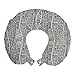 ABAKUHAUS Schwarz und weiß Reisekissen Nackenstütze, Ethnisch, Schaumstoff Reiseartikel für Flugzeug und Auto, 30x30 cm, Schwarz-Weiss