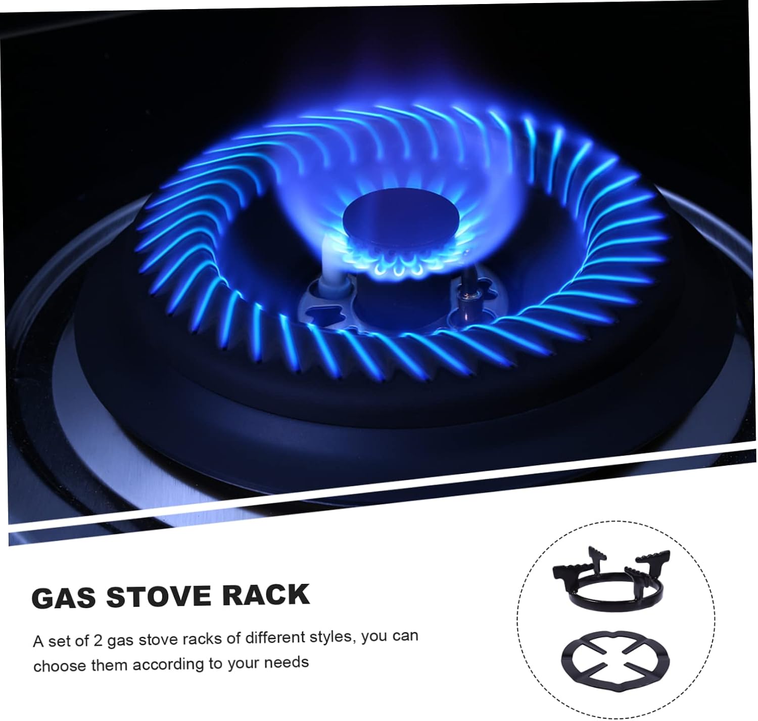 2pcs Round Pot Racks for Gas Stove Non-slip Kitchen Pot Stands and Small Cookware Prevents Sliding and Tipping Versatile Cooking Accessories