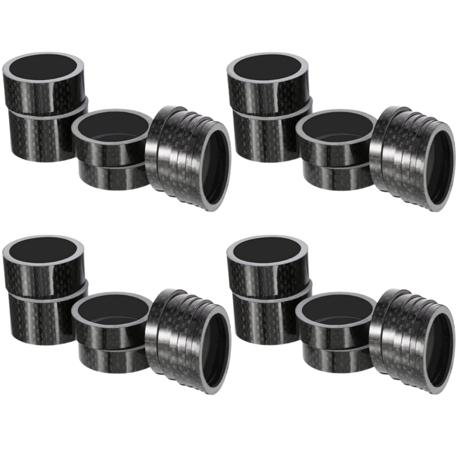 Sumind Bike Carbon Fiber Headset Spacer Bicycle 1-1/8 Inch 20 15 10 5 3 2 1 mm, 7 Size