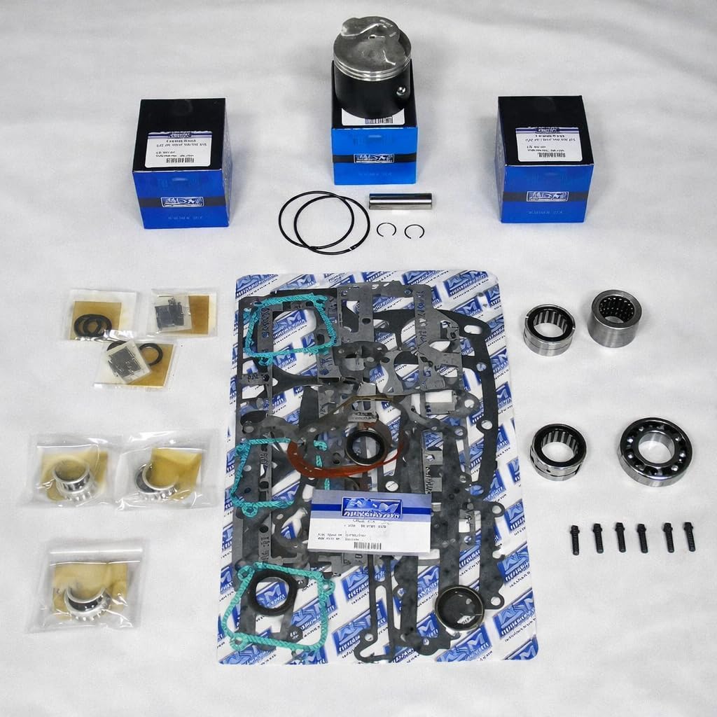 Rareelectrical Powerhead Rebuild Kit Compatible With Chrysler/Force 75Hp 3-Cyl Top Guided 2-Stroke Outboard 3.405" Pistons Rings Gasket Set Direct Fit Marine Engine 86.49Mm 1996-1998 .030 Over