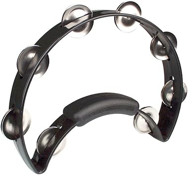 RhythmTech RT1210 Solo Tambourine, Black