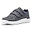 FitVille Diabetic Shoes for Men Extra Wide Width, Mens Diabetic Shoes for Neuropathy, Swollen Feet, Pain Relief with Adjustable Straps(Grey, 10.5 EEW)