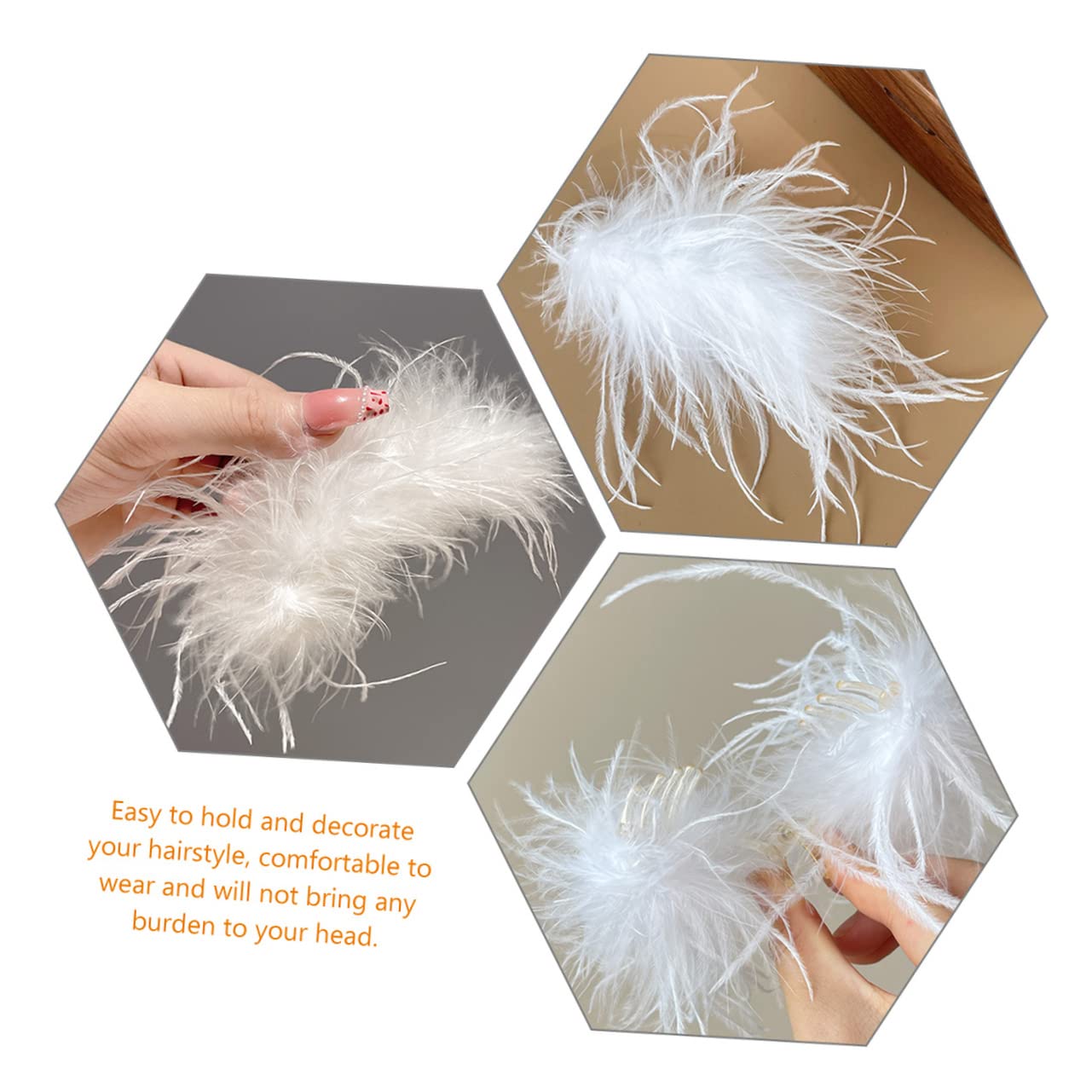 FRCOLOR 6pezzi Plume Hair Clips e Eleganti Fermagli Per Stile Per Donne Accessori Moda Per Cerimonie e Occasioni Speciali