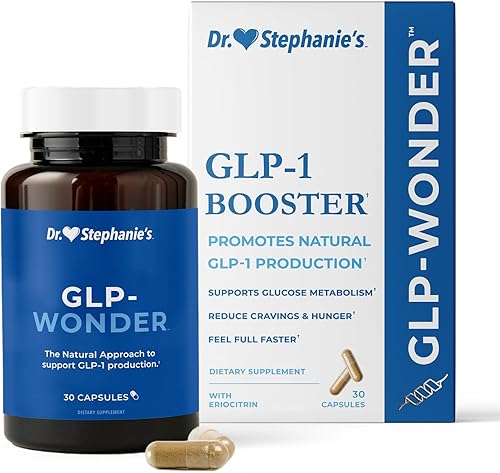 Dr. Stephanie's GLP-Wonder Natural GLP-1 Boosting Supplement - Control Hunger & Appetite, Fight Cravings - Side-Effect Free Support