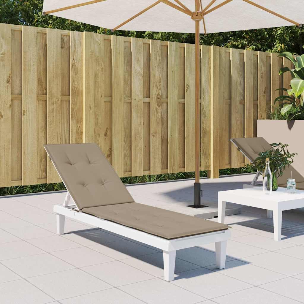 vidaXL Coussin de Chaise de Terrasse, Coussins de Siège de Patio, Coussins de Meuble de Jardin, Coussins d'Assise Extérieur, Taupe (75+105) x50x4 cm