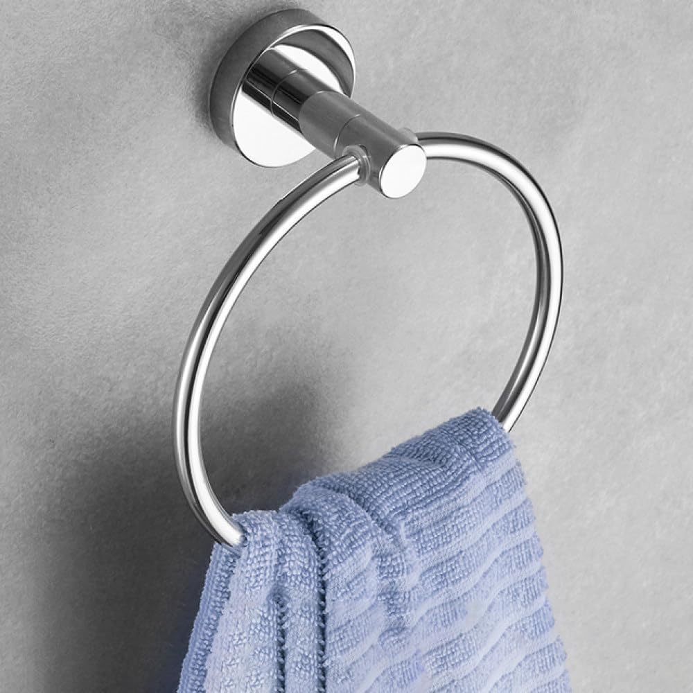 Bathroom Towel Hanger Holder Round Bath Towels Ring Gold Matte Black Bathroom Accessories Hand Towel Holder Rack for Bathroom,Gold