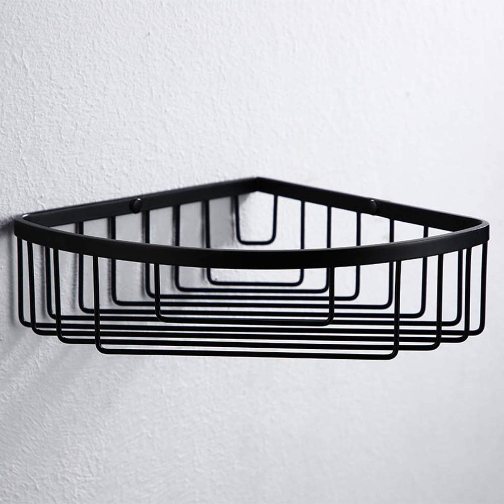 ngddf2haa Black Stainless Steel Wall Mounted Bathroom Commodity Shelf Shower Caddy Triangle Basket Holder Corner Stand Hanging Organiser