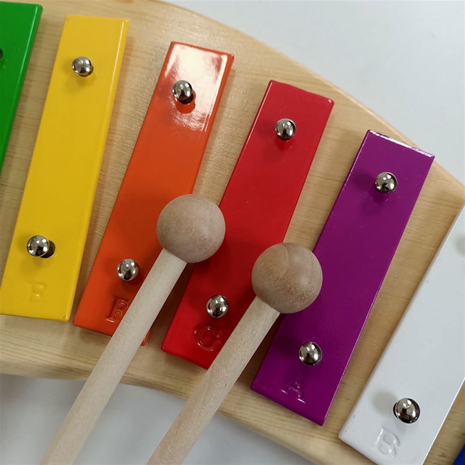 Ksylofony 8-tonowa płyta aluminiowa fortepian Instrument perkusyjny fortepian dla początkujących pomoce dydaktyczne rytm bicie fortepianu gra na Carillon Glockenspiel