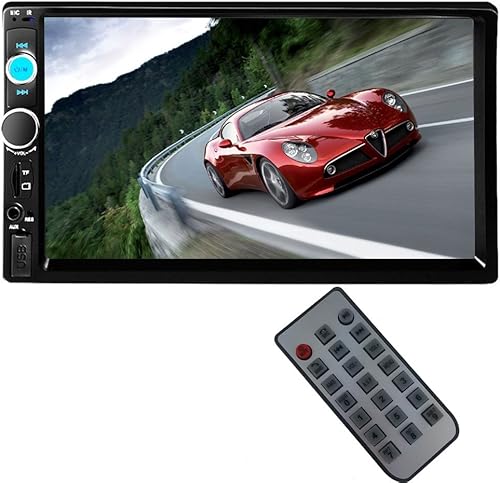 Eaglerich Coche estéreo Bluetooth Radio HD 7 pulgadas 2 DIN pantalla táctil manos libres TF/USB/AUX MP3/MP4 soporte cámara vista trasera reproductor