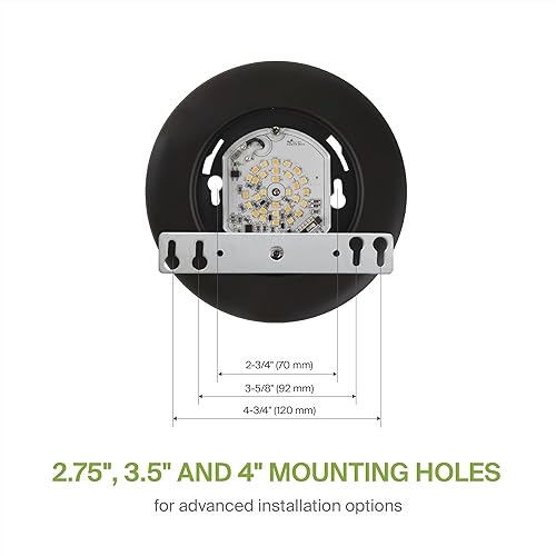 Miniatura 5 de ASD Paquete de 12 luces LED de disco de 4 pulgadas, 10 W 5CCT 2700K-5000K 685LM CRI90+, lámpara de techo regulable, disco de montaje en superficie