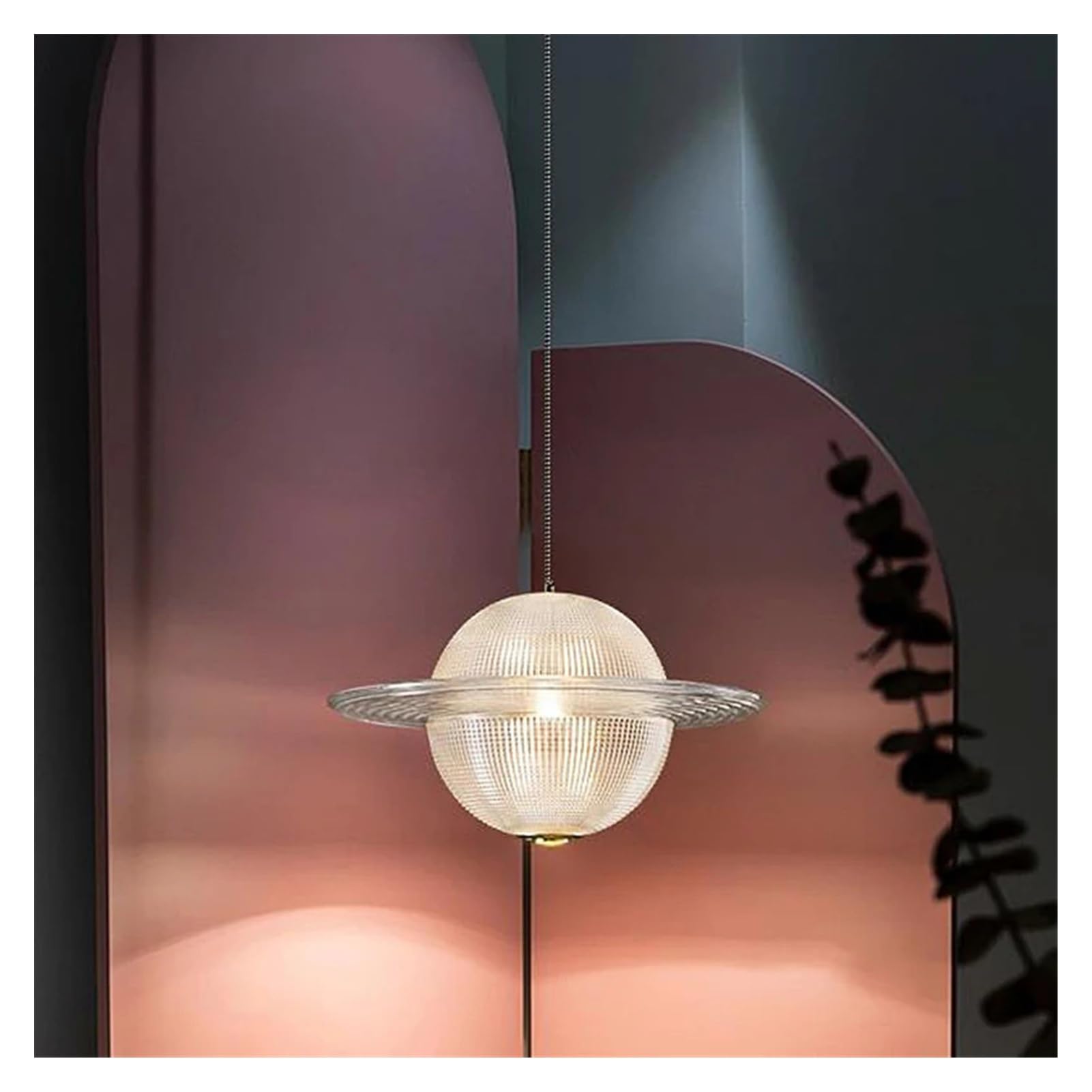 Lampe Suspendue Nordic Planet en Verre pour Éclairer un Grand Espace Sombre