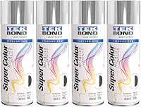 Kit 4 Tintas Spray Cromado Metálico Aerossol TekBond 350ml/250g