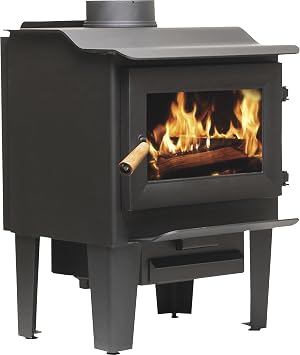 Plate Steel Wood Stove - 68,000 BTU, EPA 2020 Certified, Model# VG1120E-BL