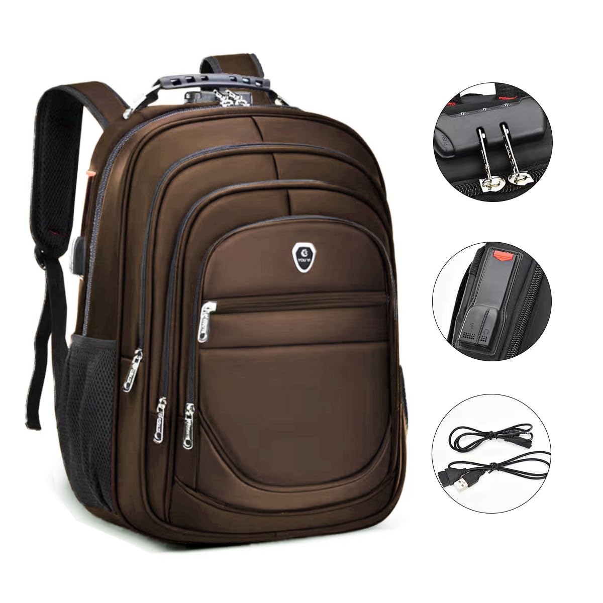 Mochila Grande Masculina Feminina Escolar Bolsa Para Laptop Notebook Casual Escola Trabalho Viagem Senha Trava Anti Furto Cabo Usb Auxiliar em promoção! Veja a oferta e mais achadinhos de Bolsas 4 Hoje é o melhor dia para comprar Mochila Grande Masculina Feminina Escolar Bolsa Para Laptop Notebook Casual Escola Trabalho Viagem Senha Trava Anti Furto Cabo Usb Auxiliar com aquele preço maroto! Promoção! Aproveite a oferta! 4