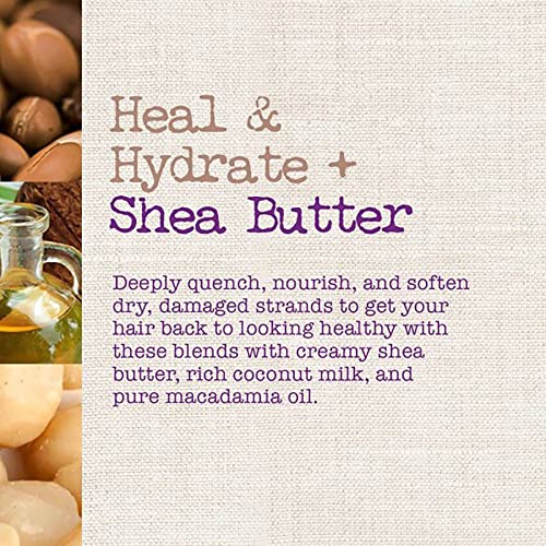 Maui Moisture Heal & Hydrate + Shea Butter Shampoo & Conditioner Bundle, Hair Care Set with Shea Butter & Aloe Vera for Dry, Damaged Waves & Curls, Silicone-Free, Two Pack, 2 x 13 fl. oz