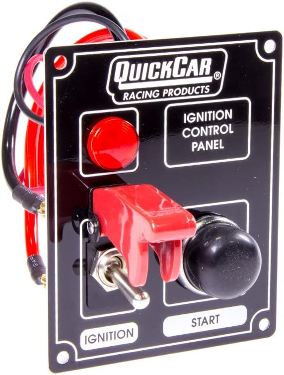 Quickcar Racing Products 50-853 Ignition Panel Black W/Flip Switch & Lights