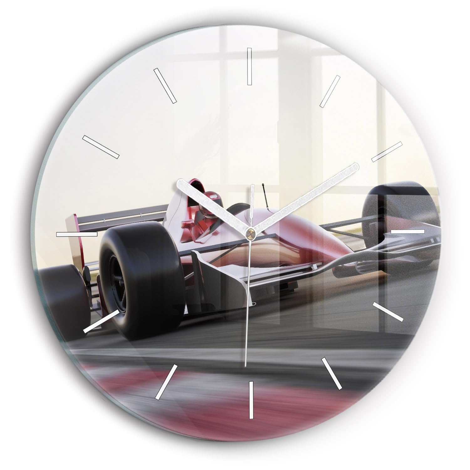 Horloge silencieuse en verre Wallfluent 30 cm pour éviter le bruit du tic-tac
