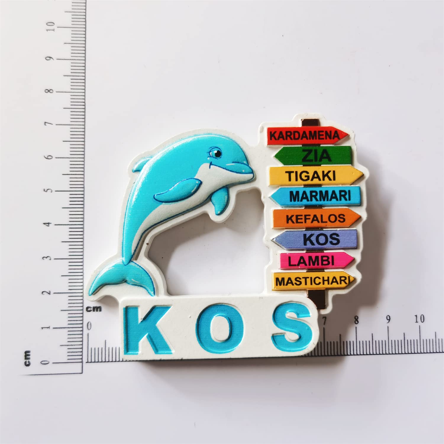 Kos Greece 3D Flip Flop Frigorifero Magnete Resina Viaggi Souvenirs, Fatto a mano Casa e Cucina Decorazione Kos Frigo Calamita Regalo Collezione