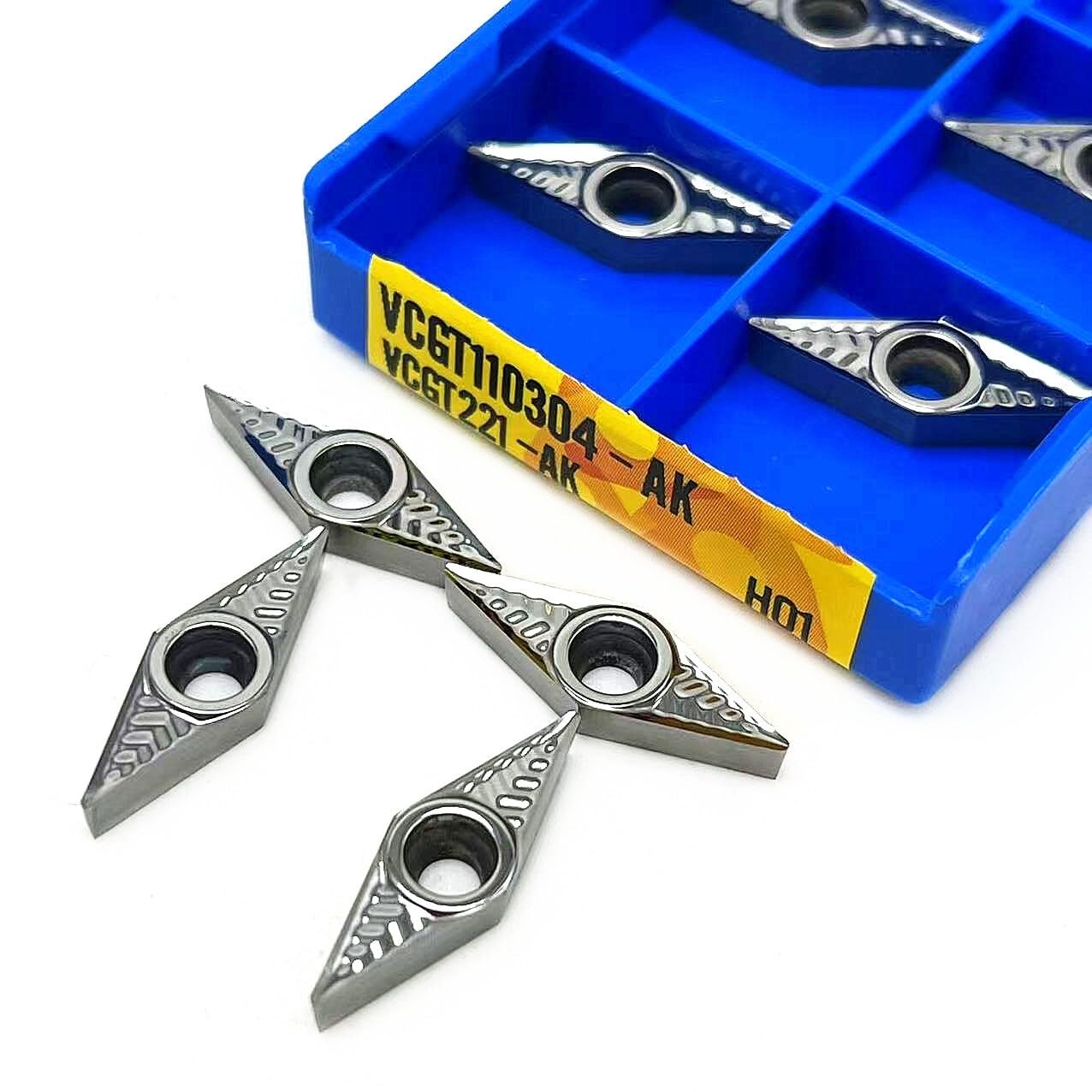 Lathe Turning Tool Set, SVJCR2020K11 Metal Lathe Tools Holder External Turning Tool + VCGT110304 AK H01 Carbide Inserts