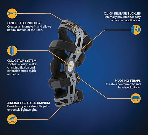 Miniatura 3 de United Ortho 300942-08 Rodillera combinada ACLPCL, pierna izquierda, x grande