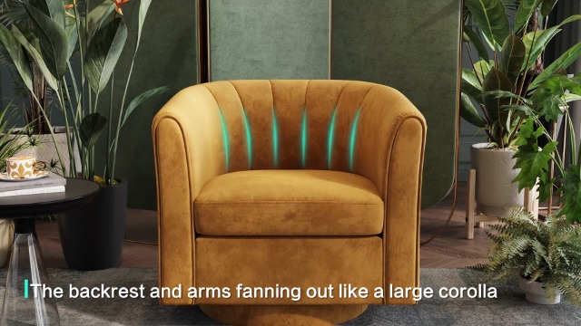 Sillón Plegable Terciopelo Amarillo miniatura 7