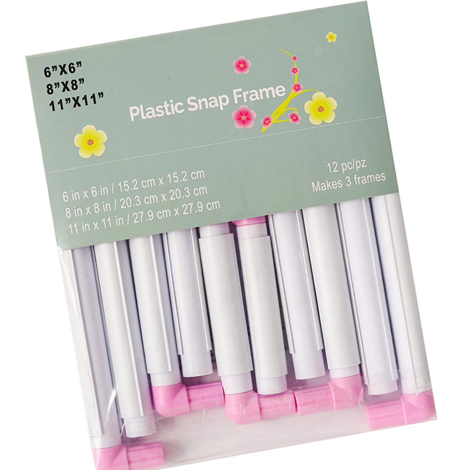 3 Size Square Embroidery Hoop Crosses Stitching Hoop Embroidery Frame PVC Clip Frame for Craft Enthusiasts