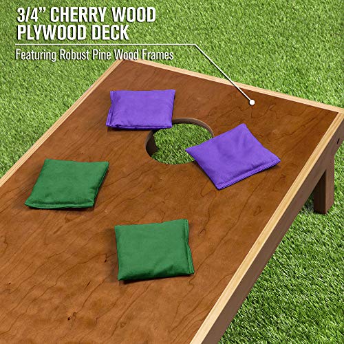 Image of GoSports 4 ft x 2 ft Commercial Grade Cornhole Boards Set