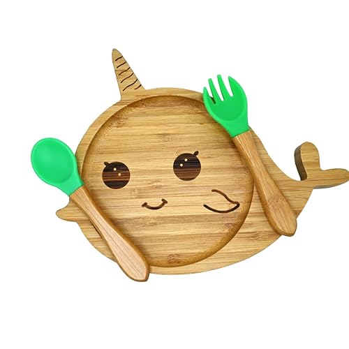 Plato de bambú sostenible y seguro Descubre el plato ecológico de bambú para bebé!