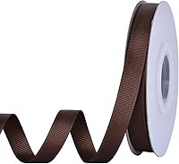 Vista 66 de Rollo de cinta de grogrén sólido YAMA de 5/8 pulgadas - 25 yardas para cintas de envolver regalos, blanco