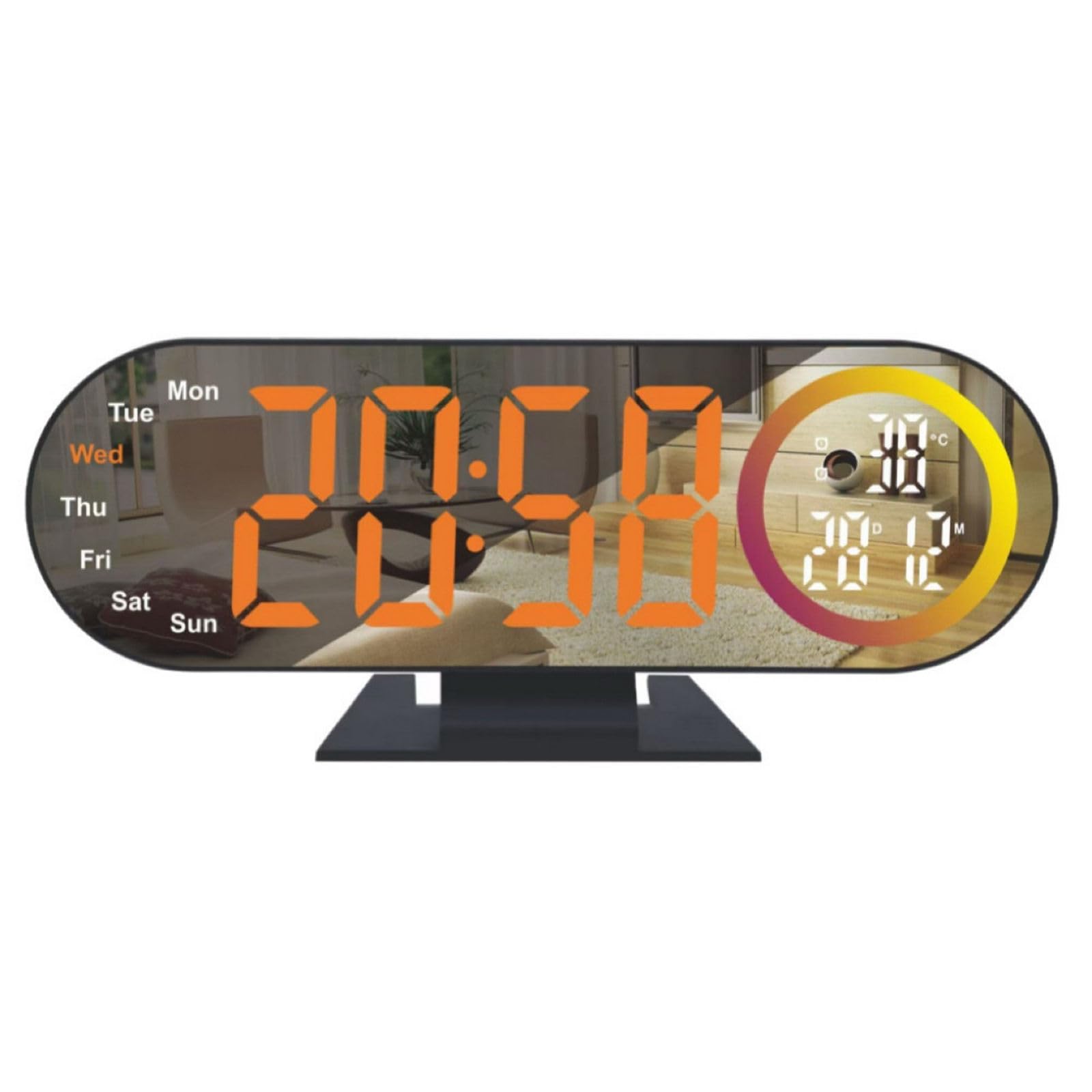 Tfaoys B Digital Projectors Alarm Clocks For Edroom Us Led Display Clock With 180° Projection On Ceiling Wall Duals Alarms Duals Loud Alarm Clock