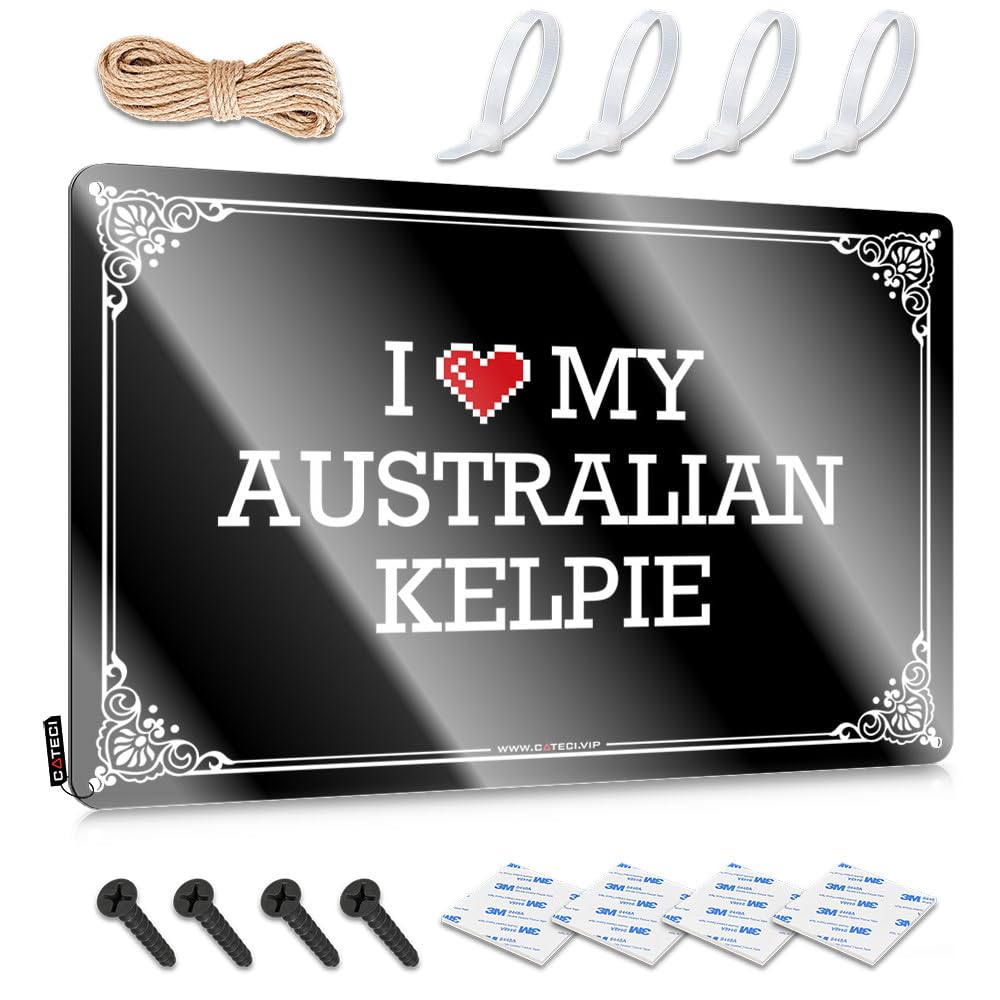 I Love My Australian Kelpie Back Porch Decor Aesthetic - Metal Wall Decoration Accessory Vintage Wall Art(30X40CM)