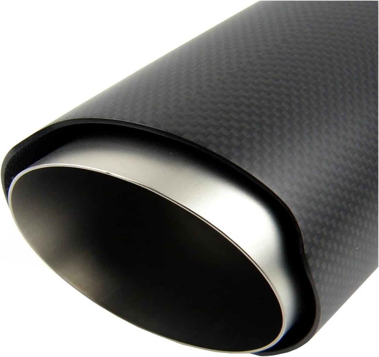 車用排気管 1 個車ユニバーサルサンドブラスト炭素繊維 304 ステンレス鋼車の炭素繊維排気マフラー先端テールエンドパイプ カーマフ