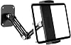Tablet Wall Mount Aluminium Extendable iPad Wall Mount with 360° Rotating Base Adjustable and Foldable for iPad Pro Air Mini Samsung Galaxy Tab All 4.7-13 Inch Phones and Tablets