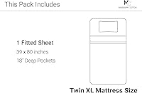 Vista 5 de Sábana bajera ajustable tamaño individual XL de 18 pulgadas, con bolsillo extra profundo, de algodón egipcio, elástica alrededor de 800 hilos