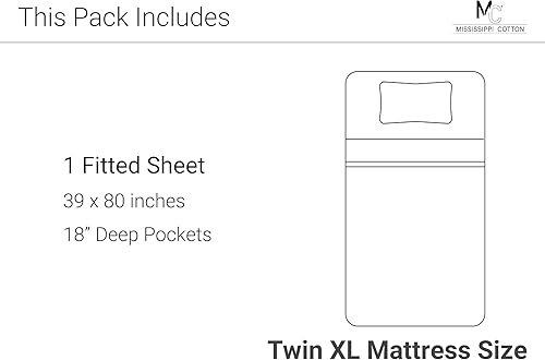 Miniatura 5 de Sábana bajera ajustable tamaño individual XL de 18 pulgadas, con bolsillo extra profundo, de algodón egipcio, elástica alrededor de 800 hilos,