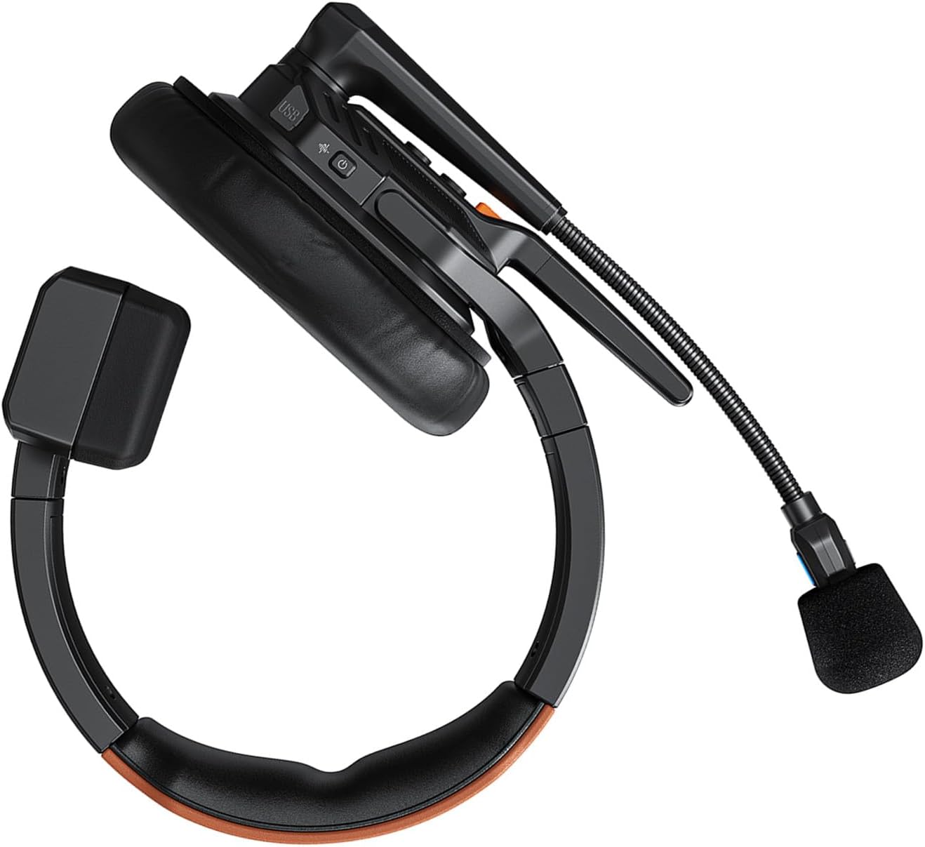 Full Duplex Wireless Intercom Headset for 2 Person, 500M Range AI Noise Cancelling Headset, 12H Battery Communication, Ideal for Film Production Live Events