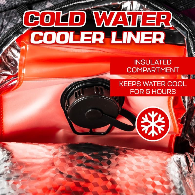 Miniatura 3 de RAVERUNNER Mochila de agua Dino Festival  Hidratación de doble cámara  Mochila de agua aislada de 3 litros para raves, festivales, senderismo,