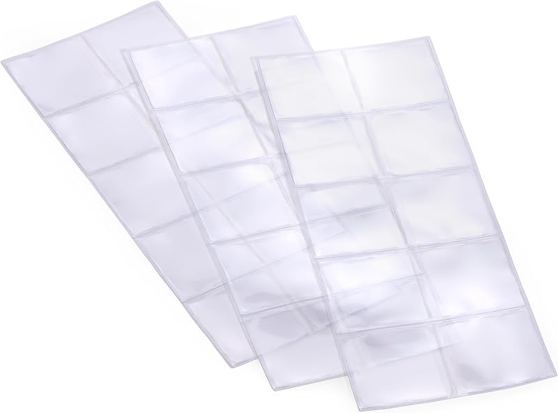 Leuchtturm Lighthouse - Clear Coin Flips 2" x 2" Double Pockets for Coins up 42 mm in Diameter, Labels Included - Pack of 100