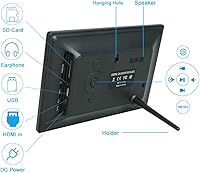 Vista 6 de Aowasi Reloj digital con calendario, 12 opciones de alarma personalizadas, reloj con calendario con pantalla de día y fecha, pantalla grande de 7